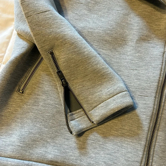 Leith gray asymmetrical zip up scuba jacket size S - Picture 5 of 11